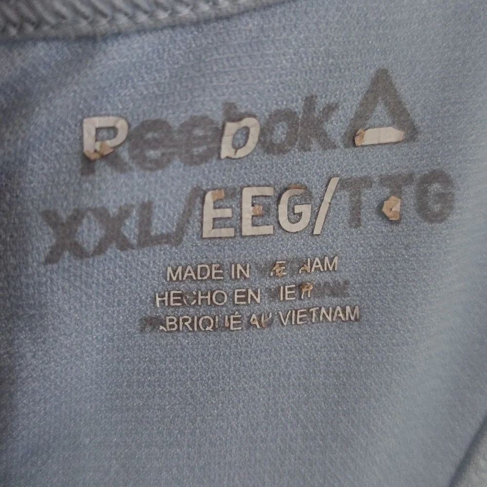 Reebok‎ Women's Sports Athletic Bra Blue W/White Logo Sz XXL GUC